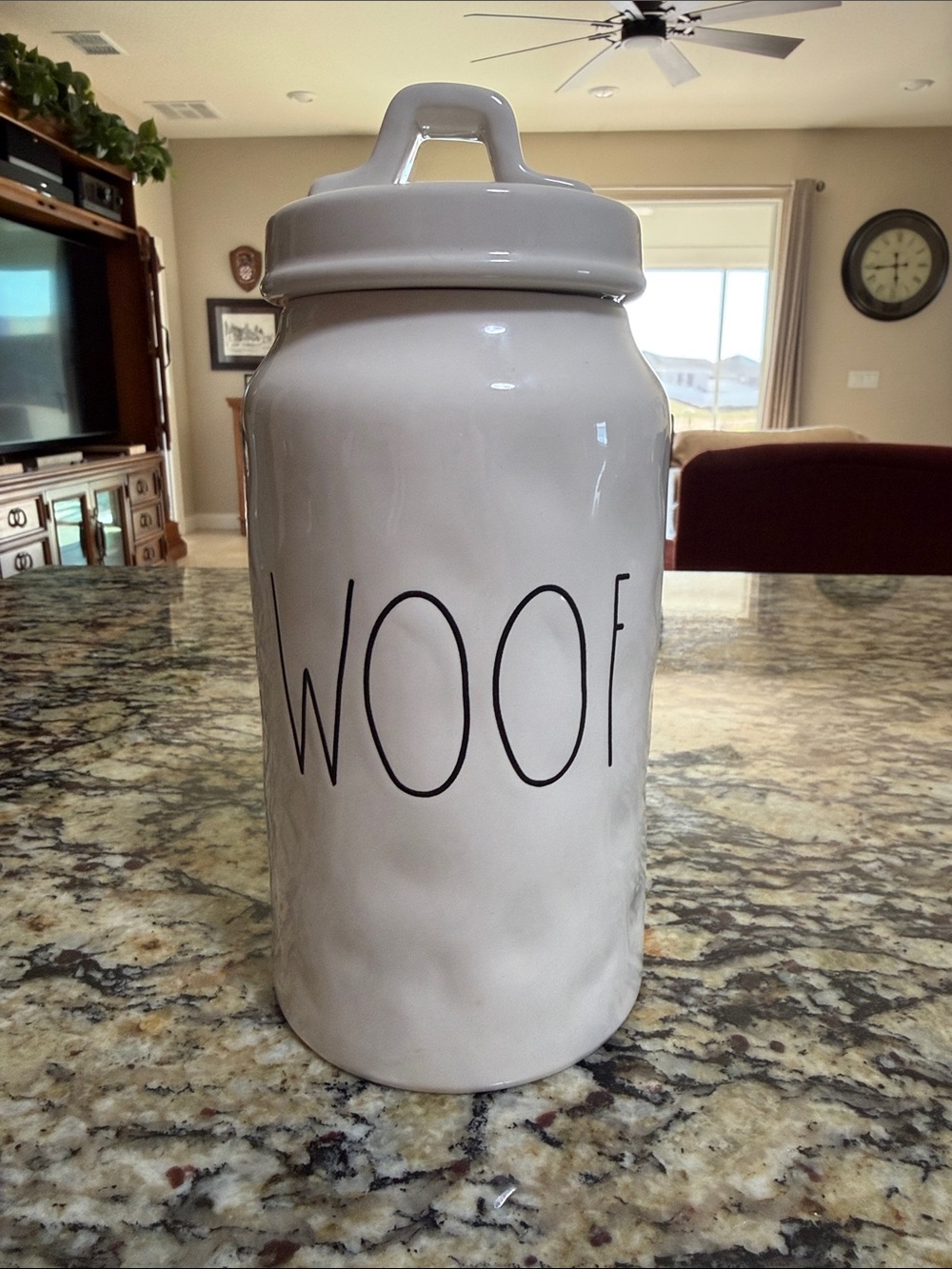 Rae Dunn dog treat jar